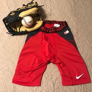 Boys Nike pro combat  dri-fit sliding shorts .